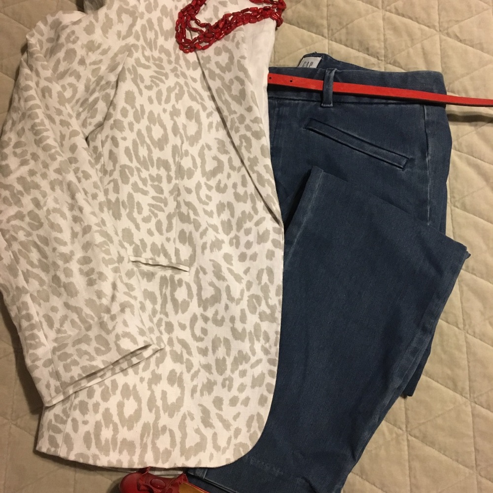 Joie gray leopard jacket blazer